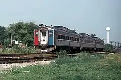 Budd RDC #15 on a Black Hawk service in 1975.