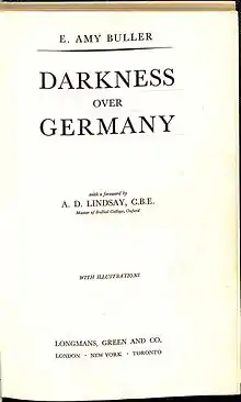 Cover of the book Darkness over Germany (1943)