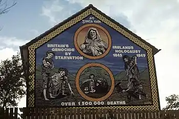 A Great Famine mural in Belfast