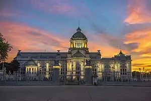 Image 10Ananta Samakhom Throne Hall, the royal reception hall built in European architectural style. Construction was started by Rama V, but was completed in 1915. (from History of Thailand)