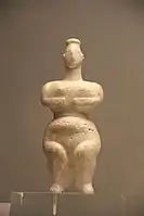 Ancient Greece Neolithic stone figurine, 6500-3300 BC.