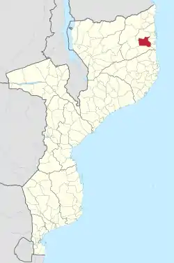 District location in Mozambique