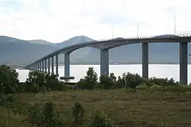 Andøy Bridge linking Andøya to Hinnøya island