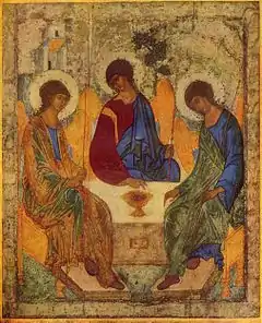 Image 3Russian icon of the Old Testament Trinity by Andrei Rublev, between 1408 and 1425 (from Trinity)