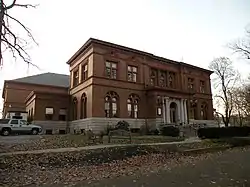 The Andrew Carnegie Free Library, built in 1899, located at 300 Beechwood Avenue.