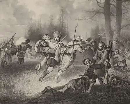 Death of Ludwik Narbutt in Dubichi, Russian Empire. National Museum of Lithuania