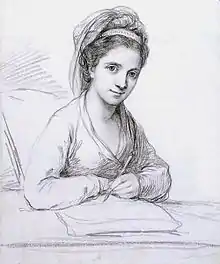 Self-Portrait as Imitatio (1771),  pencil