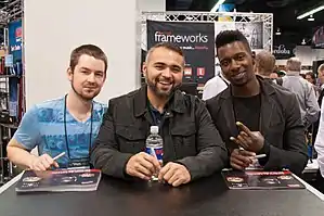 Animals as Leaders in 2014L–R: Matt Garstka, Javier Reyes, Tosin Abasi