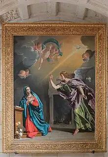 The Annunciation, c. 1636, located in the Saint-Jean-Baptiste de Montrésor Church