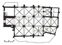 Floor plan of the medieval construction