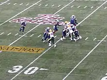 Image 32Montreal Alouettes quarterback Anthony Calvillo looks down field with the ball during the 93rd Grey Cup game at BC Place. (from Canadian football)