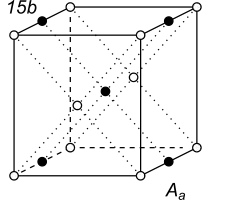 Black-white (antisymmetric) 3D Bravais Lattice number 15b (Orthorhombic system)