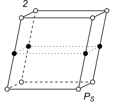 Black-white (antisymmetric) 3D Bravais Lattice number 2 (Triclinic system)