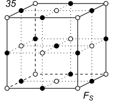 Black-white (antisymmetric) 3D Bravais Lattice number 35 (Cubic system)