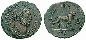 Image 35A Carausius coin from Londinium mint (from History of London)