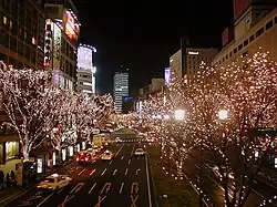 Sendai Pageant of Starlight in Aoba-dori avenue