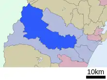 Location of Aoba-ku in Sendai