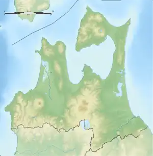 Map showing the location of Nakuidake Prefectural Natural Park