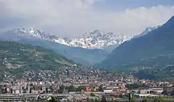 Aerial view of Aosta