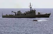 BRP Apolinario Mabini during SEACAT 2006 shipboarding exercises with USS Tortuga