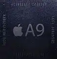 The Apple A9 which has the on-die M9 coprocessor