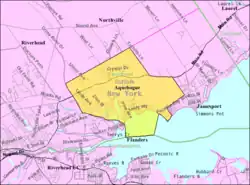 U.S. Census map of Aquebogue.