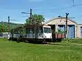 Arad tram number 31 in the Ghioroc depot, awaiting restoration, 2017