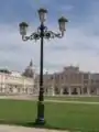 Streetlight in Ferdinand VII style near the Royal Palace of Aranjuez