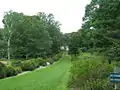 the entrance to the arboretum