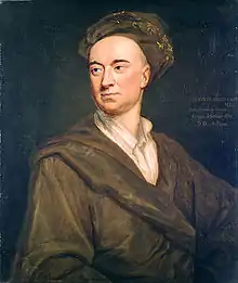 John Arbuthnot, scientist, mathematician, court physician to Queen Anne, author, and co-founder of the Scriblerus Club. Fellow of the Royal Society (1704).