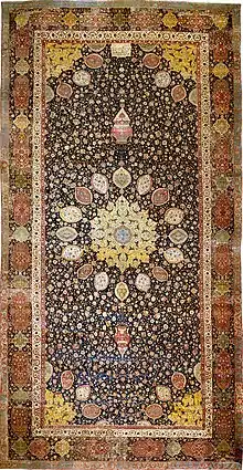 Ardabil Carpet; 1539–1540; wool pile on silk; length: 10.51 m; Victoria and Albert Museum (London)