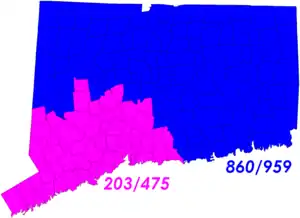 Area codes in CT