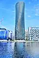 Millwall Inner Dock & Arena Tower. 25 June 2019.