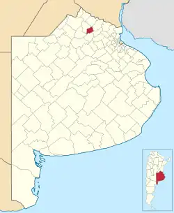 Location of Capitán Sarmiento Partido in Buenos Aires Province