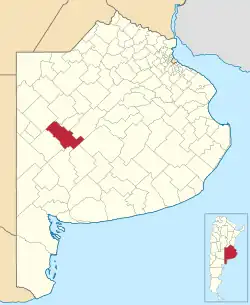 location of Daireaux Partido in Buenos Aires Province