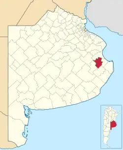 location of Dolores Partido in Buenos Aires Province