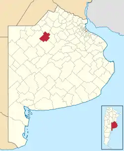 location of General Viamonte Partido in Buenos Aires Province