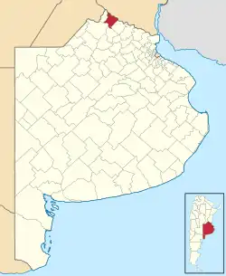 location of Ramallo Partido in Buenos Aires Province