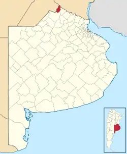 location of San Nicolás Partido in Buenos Aires Province