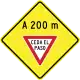 Yield sign ahead