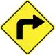 Sharp turn to right