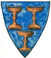 Coat of arms of the kings of Galicia (Segar's Roll). 13th century.