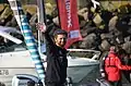 Arrival Arnaud Boissières following the 2016-2017 Vendée Globe