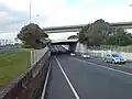 The New North Road underpass, underneath Dominion Road