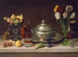 Image 42Dining table, painted between 1857 y 1859, oleo sobre tela (oil on canvas) by Agustín Arrieta (from Culture of Mexico)