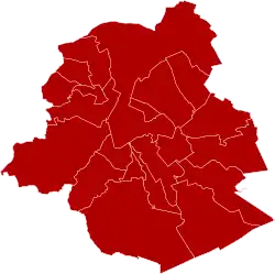 Location of the arrondissement in Belgium