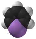 Space-filling model of arsabenzene