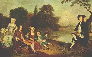 A Family of Anglers (perhaps the Swaine Family of Fencroft, Cambridgeshire)  (1749)