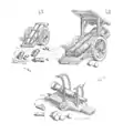 Various pieces of medieval artillery from Eugène Viollet-le-Duc's Dictionnaire raisonné de l'architecture française du XIe au XVIe siècle (1856).