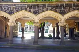 Archways on outside of building, 2019